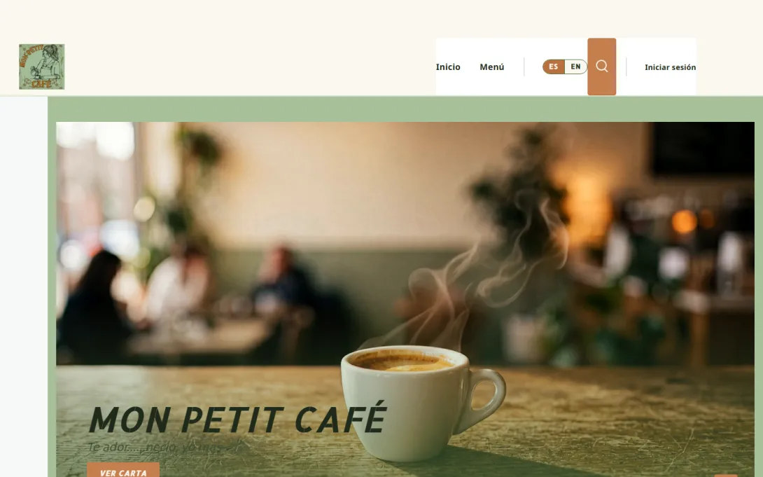 Mon Petit Café homepage