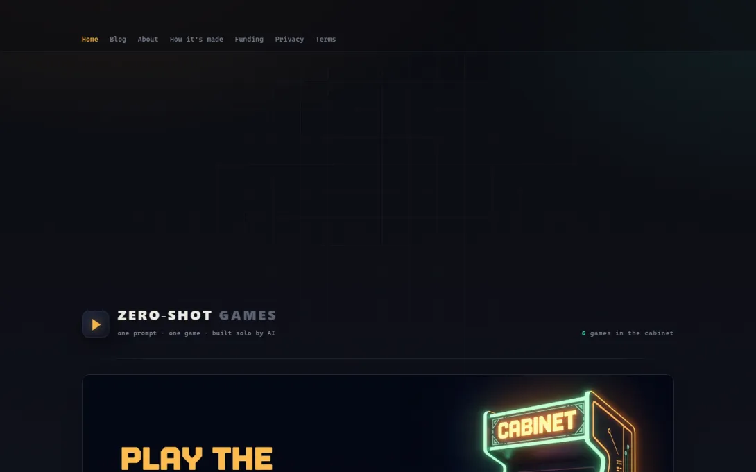 Zero-Shot Games homepage